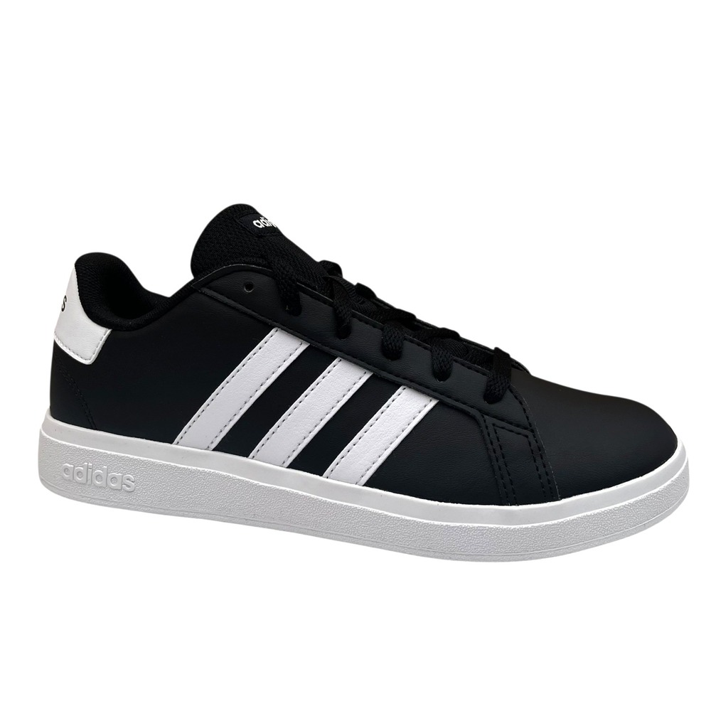 adidas Grand Court 2.0 Youth Boys Girls Sneaker Size 4 Black-White Low Top Shoes - Picture 3 of 12